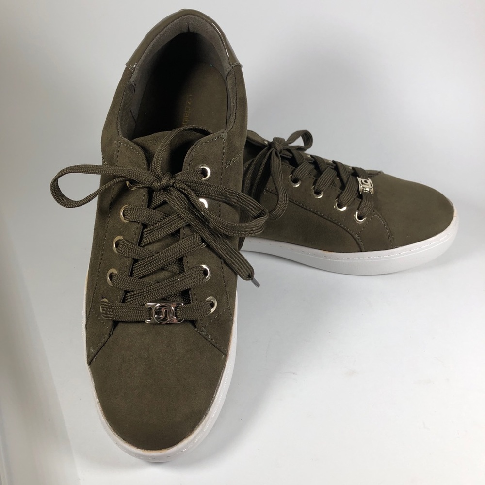Liz Claiborne Women’s Sneaker Suede Olive 8W